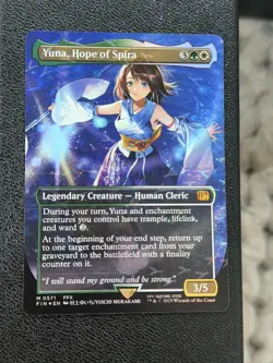 Yuna, Hope of Spira (Borderless) (Chocobo Track Foil) Final Fantasy Magic MTG - Image 1