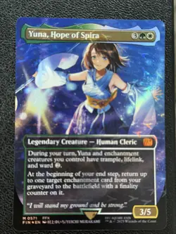 Yuna, Hope of Spira (Borderless) (Chocobo Track Foil) Final Fantasy Magic MTG - Image 3