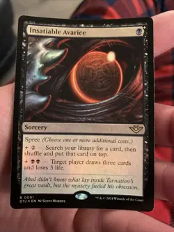 MTG Insatiable Avarice (Foil) [Outlaws of Thunder Junction] - Image 1