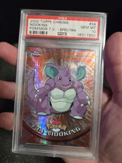 PSA 10 2000 Pokemon Game Topps Chrome Nidoking Spectra TV Rare Base Series 1GEM - Image 3