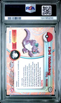 2000 TOPPS CHROME POKEMON T.V. #34 NIDOKING PSA 10 - Image 2