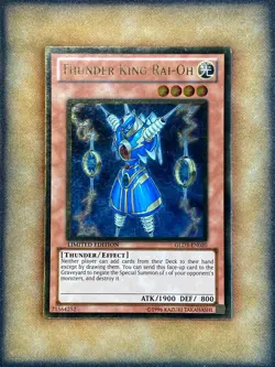 Yugioh Thunder King Rai-Oh GLD3-EN020 Gold Rare Limited Edition LP - Image 1