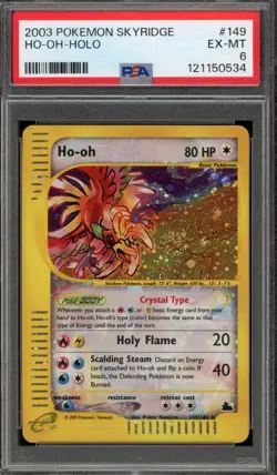 Pokemon Ho-Oh Skyridge Crystal Holo Secret Rare #149 PSA 6 - Image 1