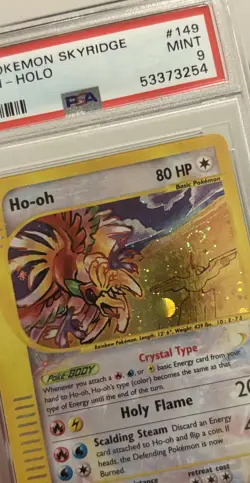 *SWIRL* Pokemon Crystal Ho-oh Holo 2003 Skyridge #149 PSA 9 Mint - Image 3