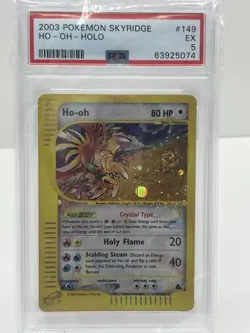 2003 CRYSTAL HOLO SKYRIDGE #149 HO-OH HOLO EX PSA 5 W/ SWIRL 💎 ✨ VINTAGE GRAIL - Image 1