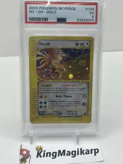 2003 CRYSTAL HOLO SKYRIDGE #149 HO-OH HOLO EX PSA 5 W/ SWIRL 💎 ✨ VINTAGE GRAIL - Image 4