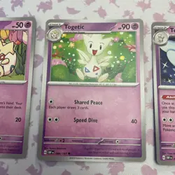 Evolution Lot Togepi, Togetic, Togekiss pokemon cards From Build N Battle Deck - Image 3