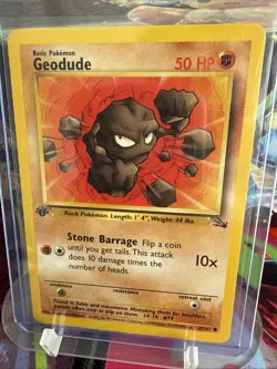 Pokemon Geodude 1st Edition Fossil Regular Card 47/62 Never Played, Near Mint! - Image 1