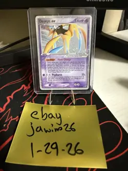 Pokemon TCG Deoxys EX Holo Foil Rare Card 98/107 2005 Attack Series - Image 1