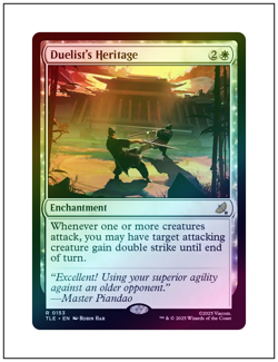 1x Duelist's Heritage, Foil, Avatar The Last Airbender, MTG NM - Image 1