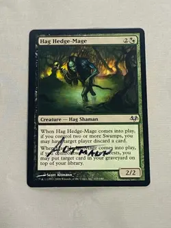 MTG Hag Hedge-Mage Artist Proof Sketch and Signature Signed Altmann - Image 1