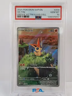 PSA 10 GEM MINT Victini 208 SVP Black Star Promo Unova Illustration Collection - Image 1