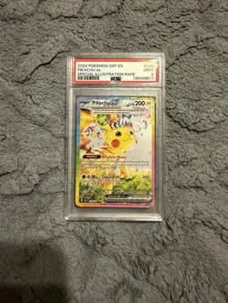 Pokemon TCG Pikachu EX Illustration Rare Holo Surging Sparks 238/191 PSA 9 - Image 1