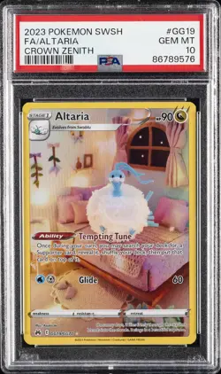 2023 POKEMON SWORD & SHIELD CROWN ZENITH #GG19 FULL ART/ALTARIA PSA 10 - Image 1