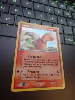 Torkoal 27/92 Legend Maker Reverse Holo Stamped Pokemon Tcg W/ Toploader - Image 2