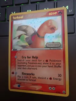 Torkoal 27/92 Legend Maker Reverse Holo Stamped Pokemon Tcg W/ Toploader - Image 4