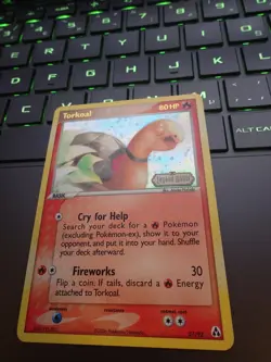 Torkoal 27/92 Legend Maker Reverse Holo Stamped Pokemon Tcg W/ Toploader - Image 5