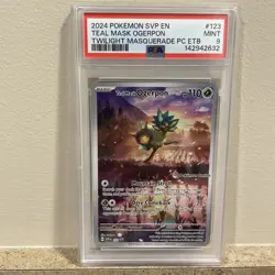 2024 POKEMON TWM POKEMON CENTER ETB PROMO SVP #123 TEAL MASK OGERPON PSA 9 - Image 1