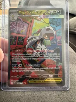 Pokemon Ascended Heroes English SIR Mega Scrafty EX 285/217 - Image 1