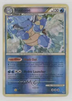Blastoise Reverse Foil Pokemon HeartGold & SoulSilver Unleashed #13 2010 - Image 1