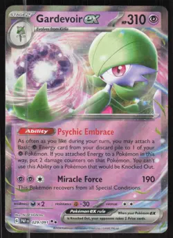 Pokemon TCG SV: Paldean Fates #029/091 Gardevoir ex NM - Image 1