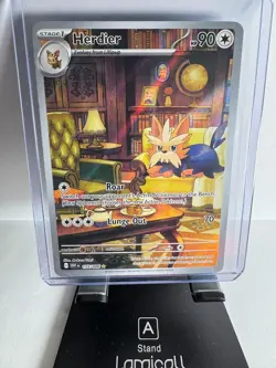 Pokemon TCG Herdier 155/086 Illustration Rare Sv: White Flare Holo - NM - Image 1
