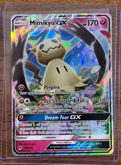Pokemon Card Mimikyu GX 149/214 Ultra Rare Holo SM Lost Thunder - Image 1