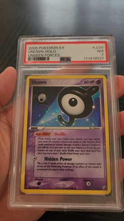 UNOWN - HOLO - PSA 7 - 2005 POKEMON EX UNSEEN FORCES - #J/28 - Image 2