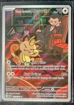 Pokemon TCG Team Rocket's Meowth - 203/182 - SV10: Destined Rivals (DRI) NM - Image 1