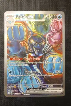 Palafin EX 151/191 SIR Prismatic Evolutions NM Pokemon TCG Illustration Rare - Image 1