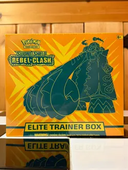 Pokemon TCG Sword and Shield Rebel Clash ETB Elite Trainer Box New Sealed - Image 1