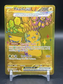 Pikachu ex 179/131 Hyper Rare Gold Pokemon Prismatic Evolutions English NM - Image 1