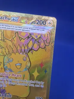 Pokemon S&V Prismatic Evolutions Pikachu ex 179/131 Gold Hyper Rare NM - Image 4