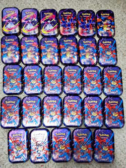 Pokemon TCG: Mega Evolution Mini Tin Lot (29) - Sticker & Art Card - NO PACKS - Image 1