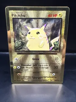 Pokemon TCG Celebrations Pikachu Gold Metal Card 58/102 25th Anniversary - Image 1