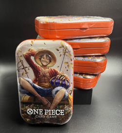5x - ONE PIECE Card Game Tin Pack Set Vol.2 - Monkey D. Luffy Tin - 5 Tins Total - Image 1