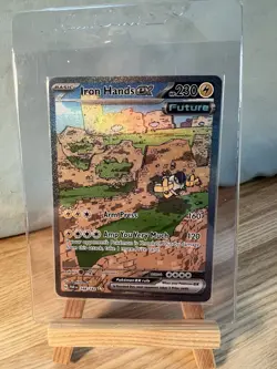 Pokemon Iron Hands EX TCG Full Alternative Art Holo Card #248/182 Paradox Rift - Image 1
