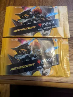 (2) MTG Aetherdrift Foil Promo Packs SEALED English Wizards of Coast/2025 - Image 1