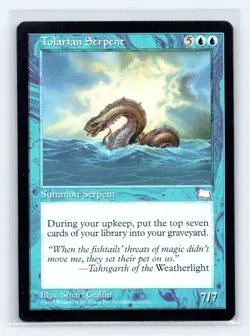 Tolarian Serpent Magic The Gathering Weatherlight Near Mint - Image 1