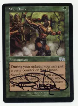MTG Artist Proof War Dance Terese Nielsen Urza's Saga Magic The Gathering Signed - Image 1
