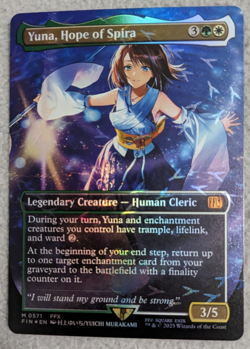 Yuna, Hope of Spira (571) Chocobo Track Foil, Borderless, Final Fantasy Magic NM - Image 1