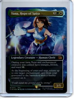 Yuna, Hope of Spira (Borderless) (Chocobo Track Foil) Final Fantasy Magic MTG - Image 1