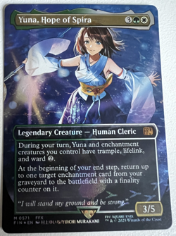 Yuna, Hope of Spira (Borderless Chocobo Track Foil) Final Fantasy MTG Magic - Image 1