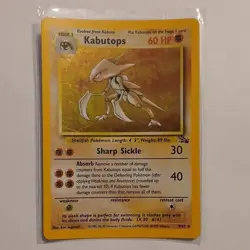 Pokemon Kabutops Fossil Holo Rare Unlimited 9/62 60 HP English 1999 WOTC - Image 1