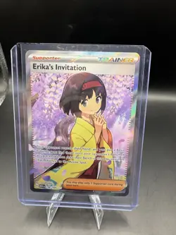 Pokemon TCG Scarlet & Violet Trainer Supporter Erika's Invitation 196/165 - Image 1