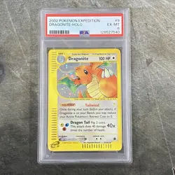 2002 Pokemon Dragonite Holo Expedition #9/165 PSA 6 English Graded - Image 1