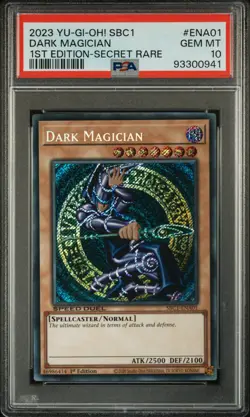 2023 YU-GI-OH! SBC1-SPEED DUEL STREETS OF BATTLE CITY DARK MAGICIAN PSA 10 - Image 1