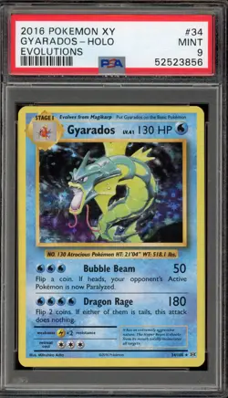 Pokemon Gyarados XY Evolutions Holo Rare #34 PSA 9 Mint - Image 1