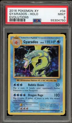 Pokemon Gyarados XY Evolutions Holo Rare #34 PSA 9 Mint - Image 1