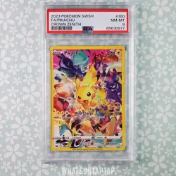Pokemon Card Pikachu 160/159 Secret Rare Sword Shield Crown Zenith PSA 8 - Image 1